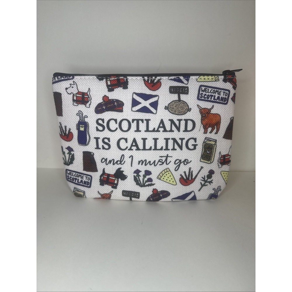 Scotland Is Calling Makeup Bag Zipper Pouch Travel Cosmetic Bag Pouch